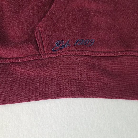 Vintage Cambridge University Official Merchandise Large Maroon Hooded Sweatshirt - Picture 4 of 16